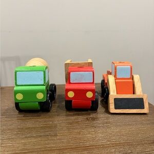 Colorful Wooden Toy Vehicle Set